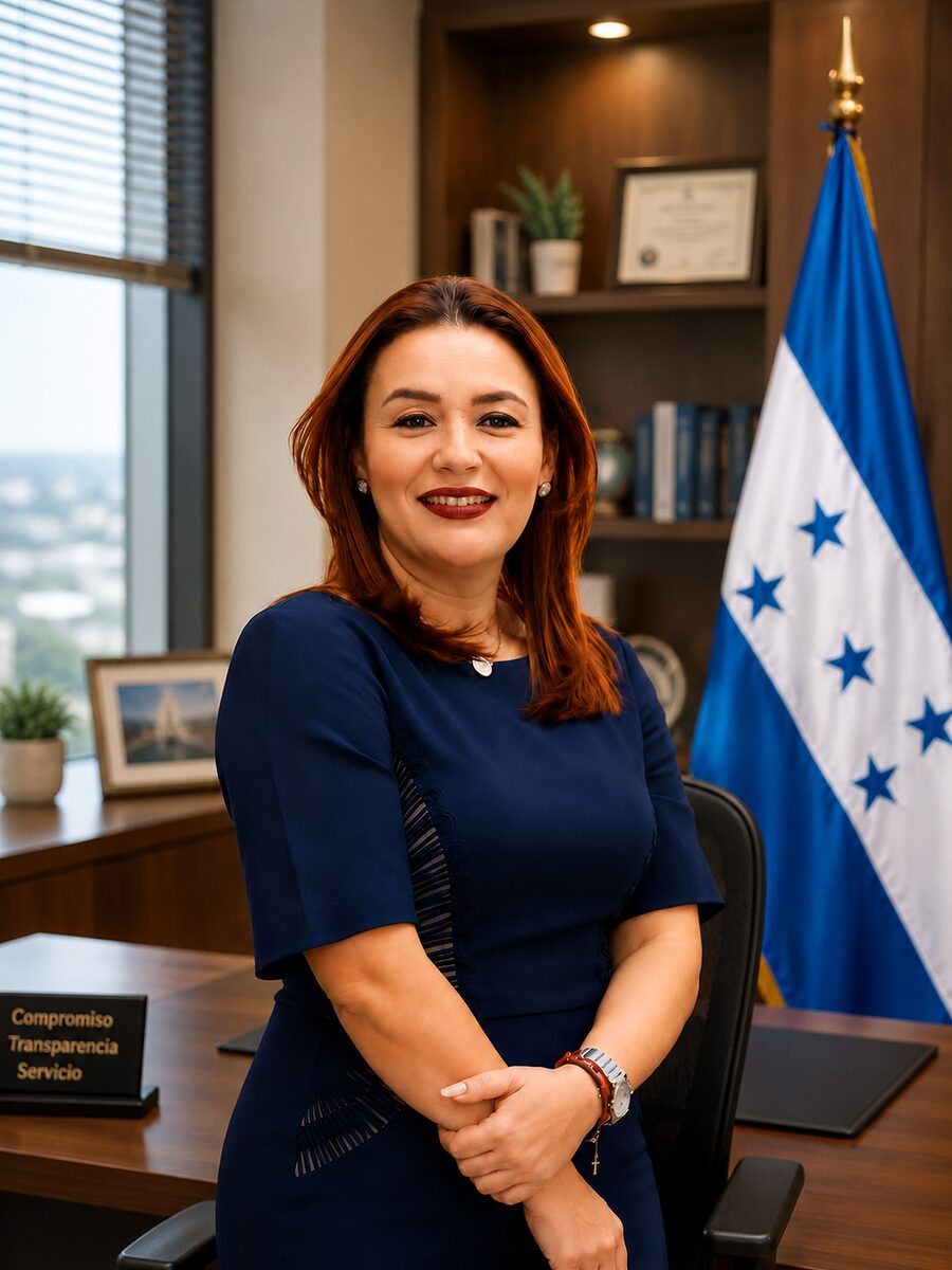 Retrato oficial de la Ing. Francis Yolanda Argeñal Echenique, Secretaria de Estado en el Despacho de Vivienda y Asentamientos Humanos